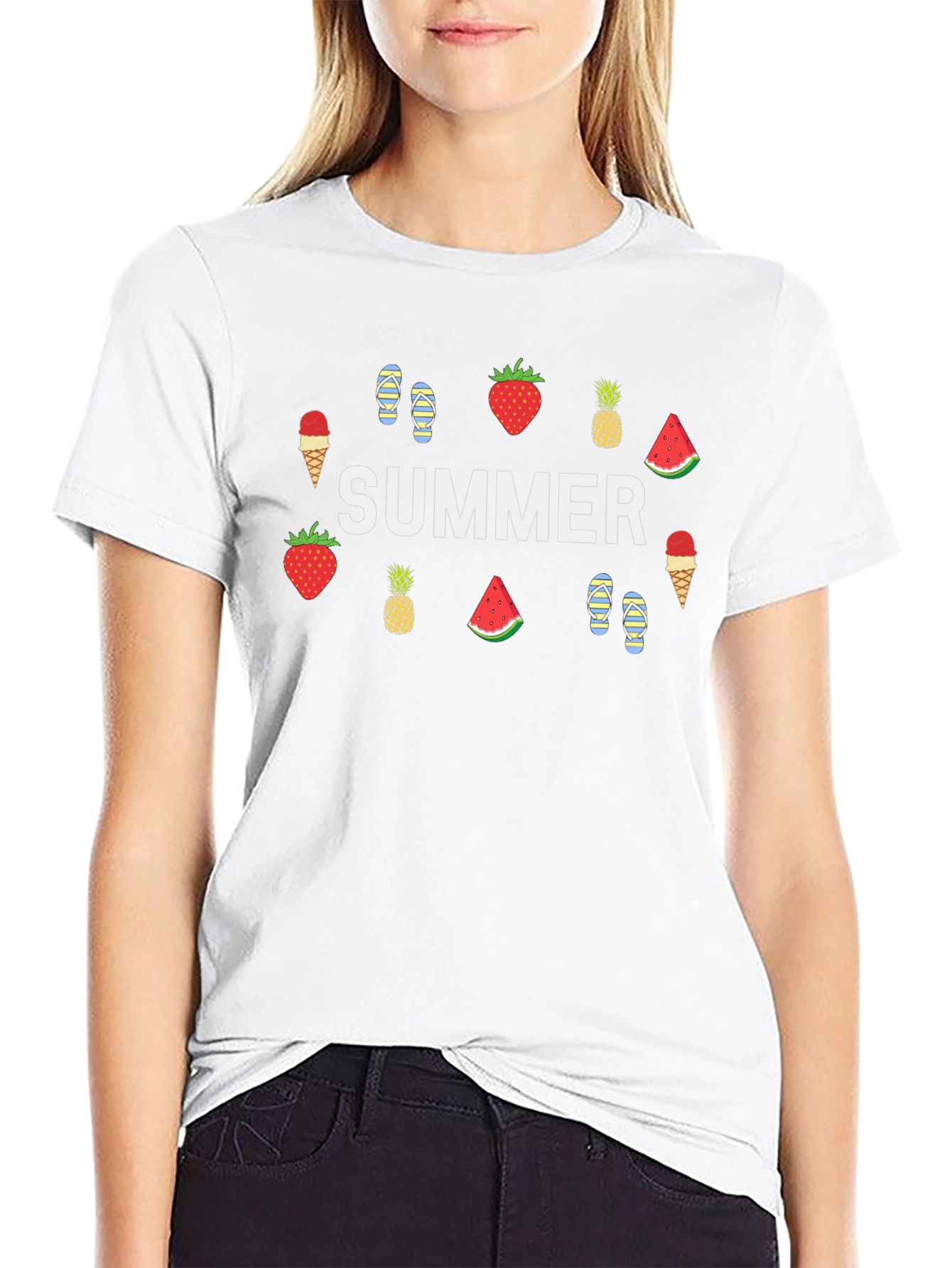 Summer Theme Graphic T-Shirt