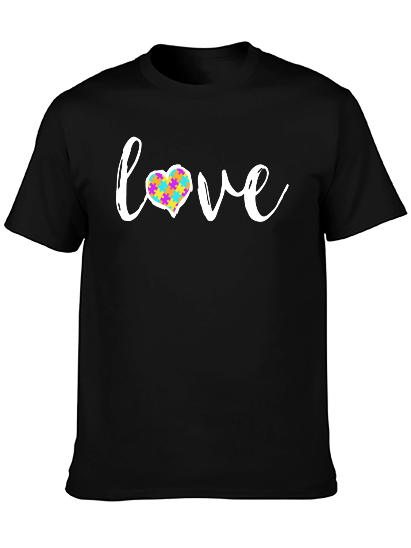 Autism Awareness Love Heart Puzzle T-Shirt