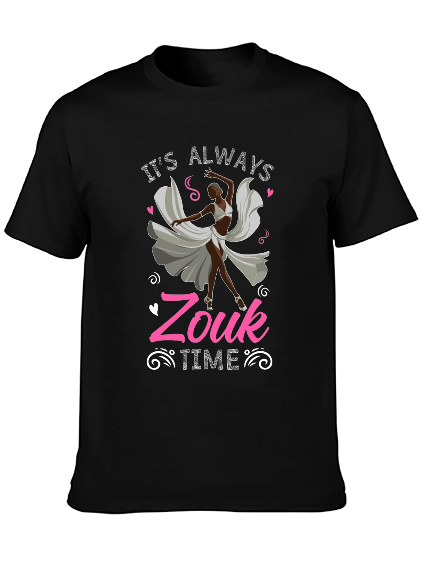 Its Always Zouk Time Black T-Shirt
