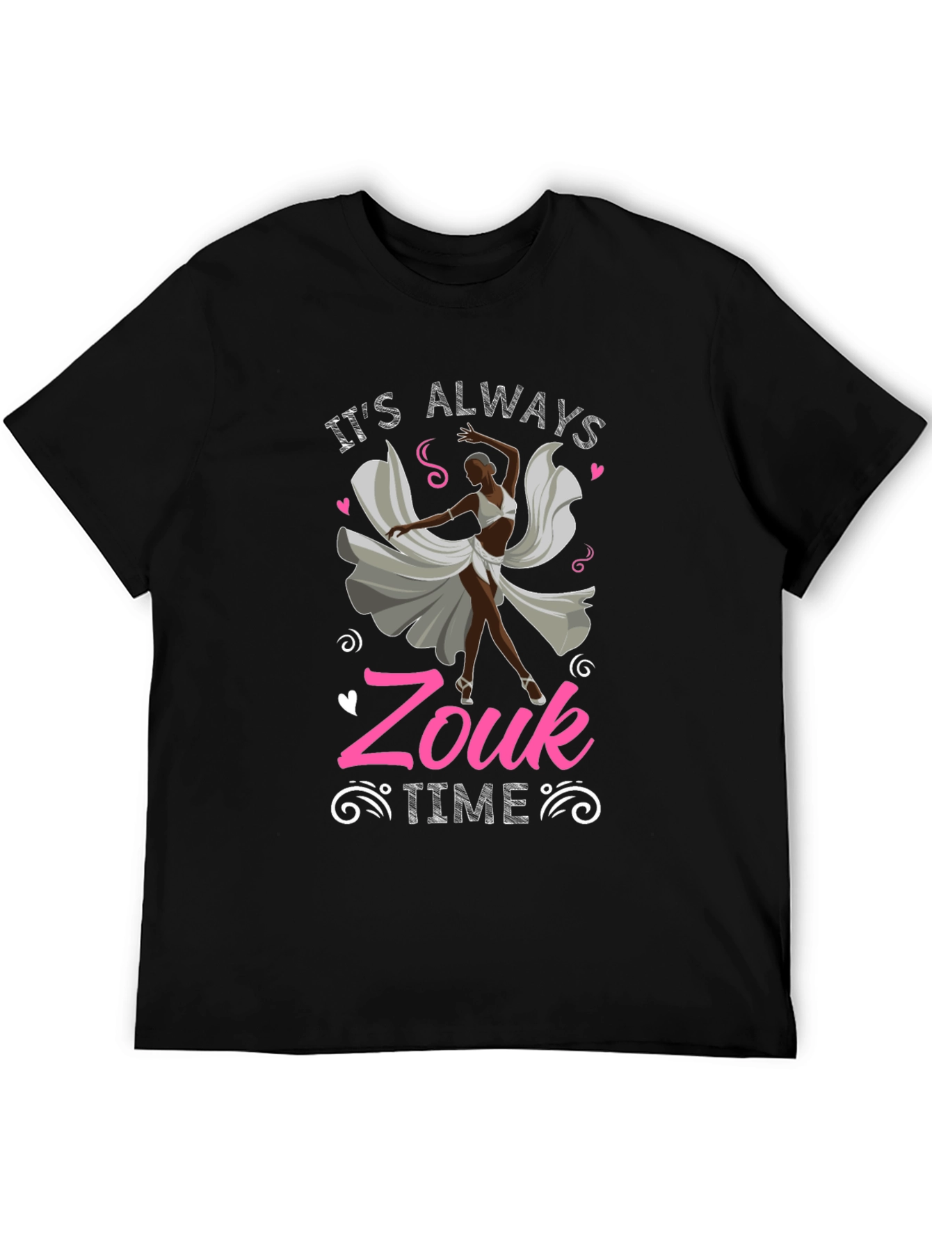 Its Always Zouk Time Black T-Shirt