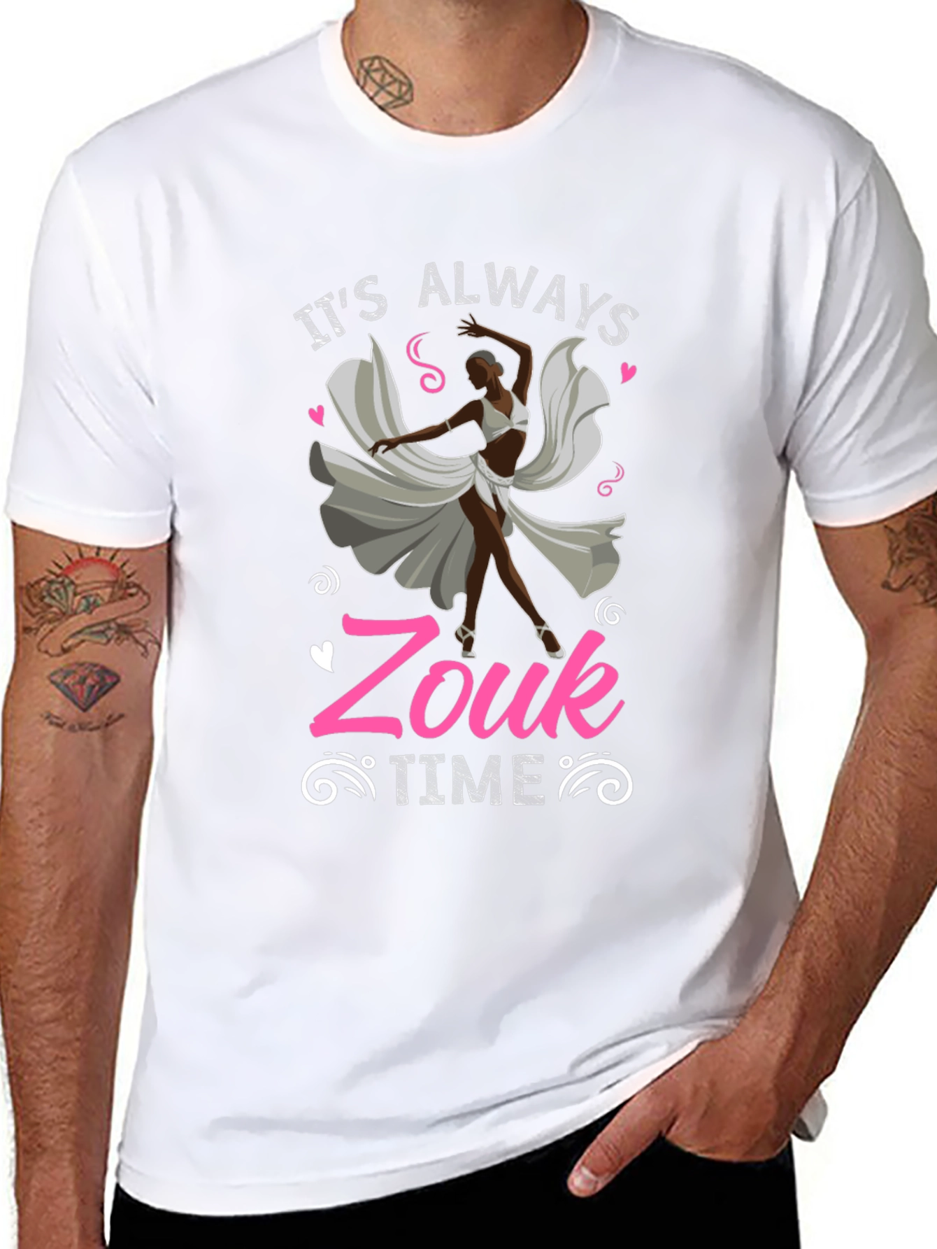 Its Always Zouk Time Black T-Shirt