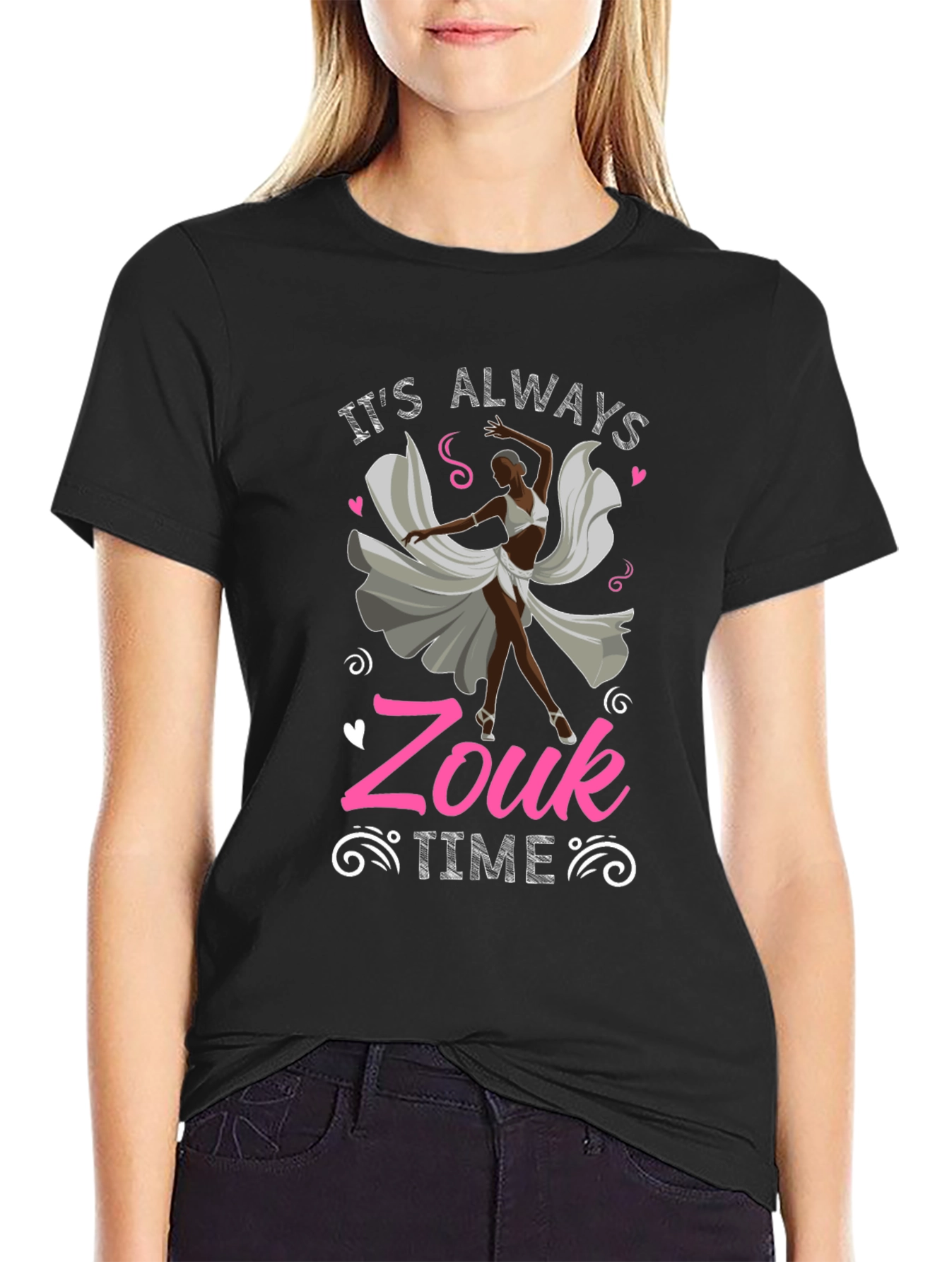 Its Always Zouk Time Black T-Shirt