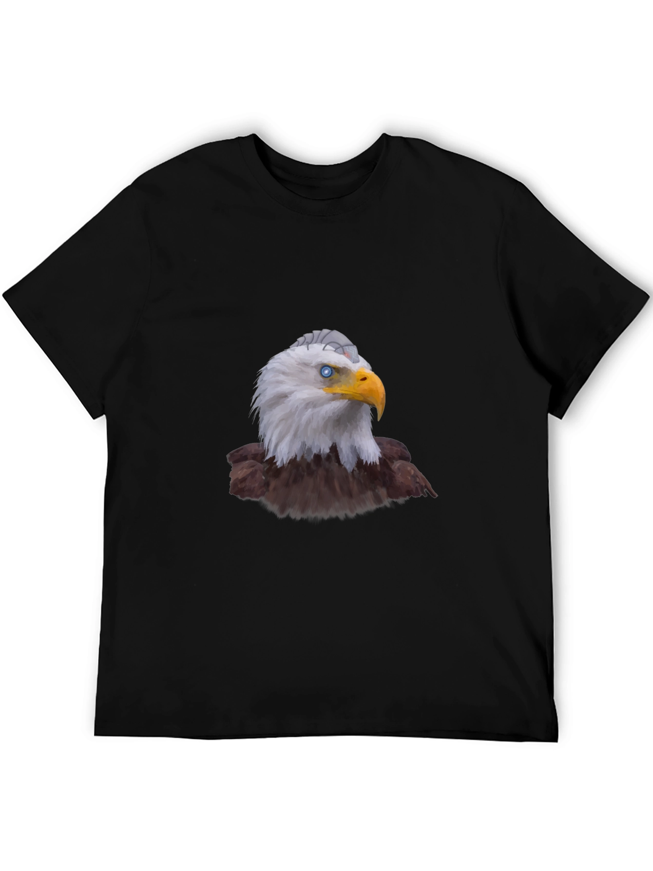 Eagle Graphic Print Black T-Shirt for Men