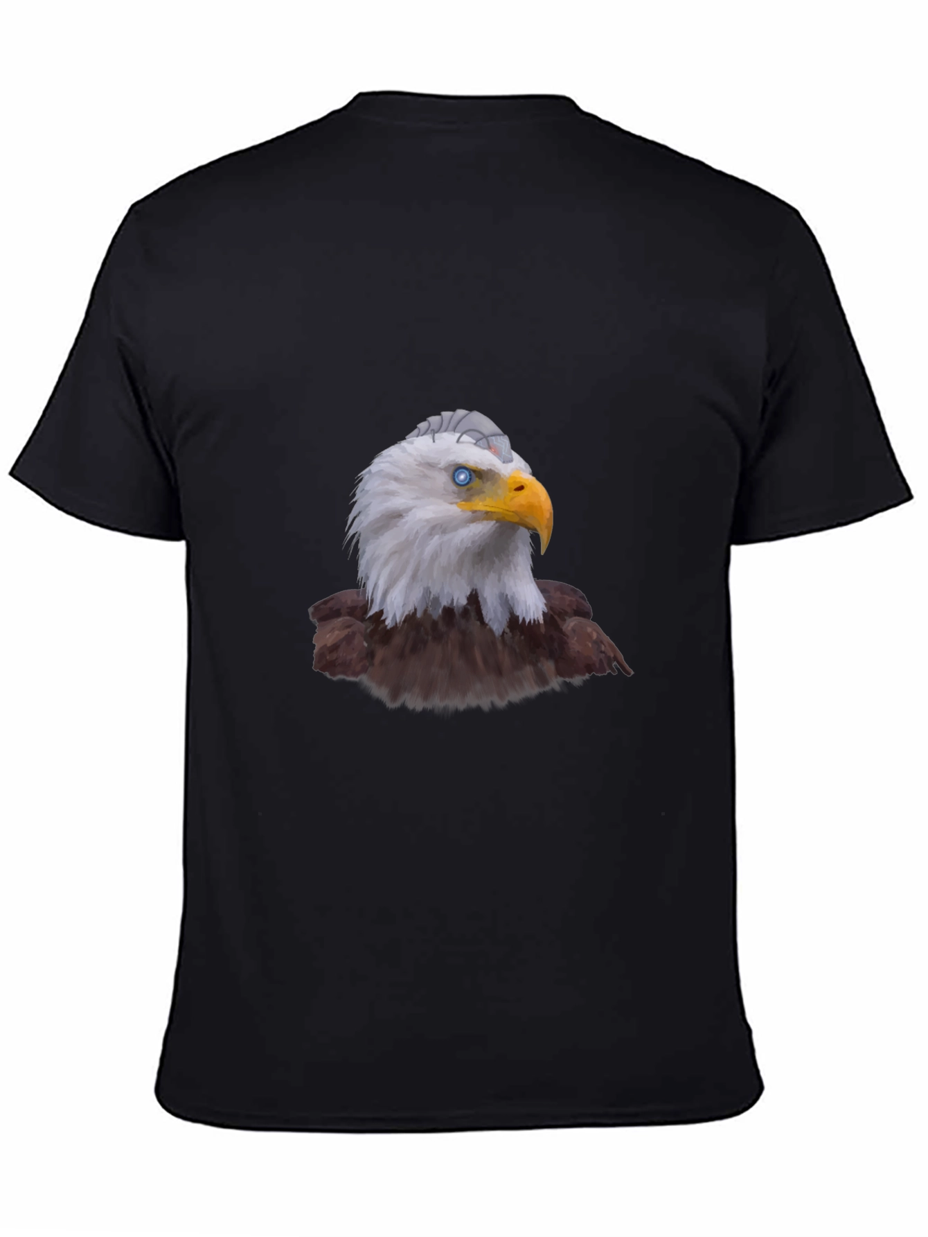 Eagle Graphic Print Black T-Shirt for Men