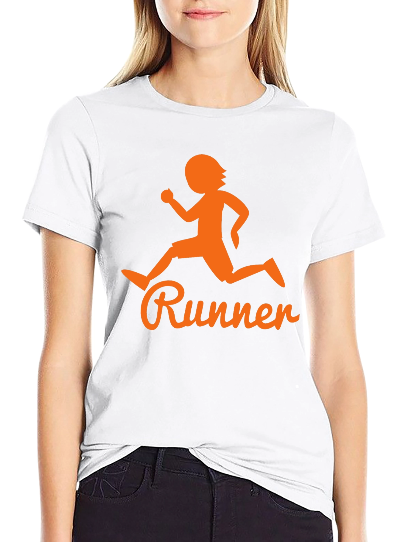 Runner Graphic Tee - Black Cotton Blend