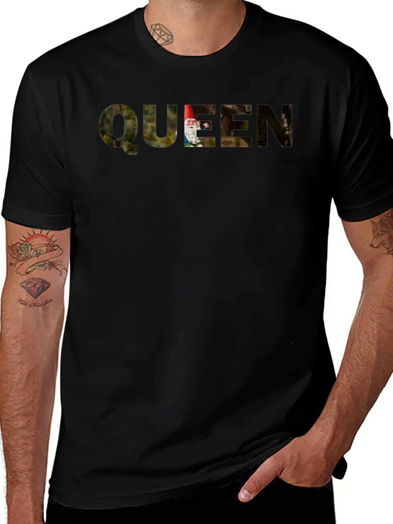 Queen Gnome Black T-Shirt
