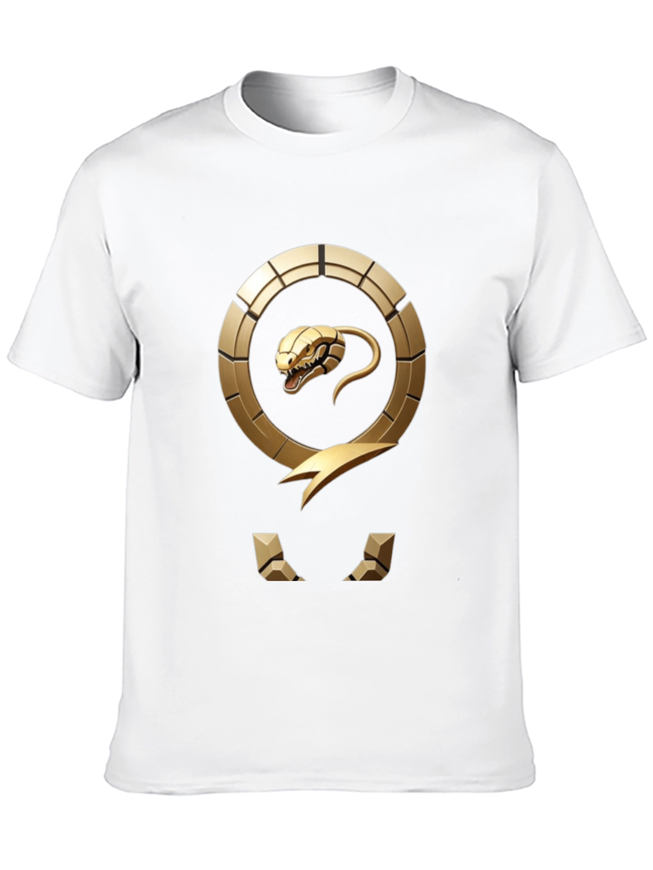 Golden Snake Emblem Black T-Shirt