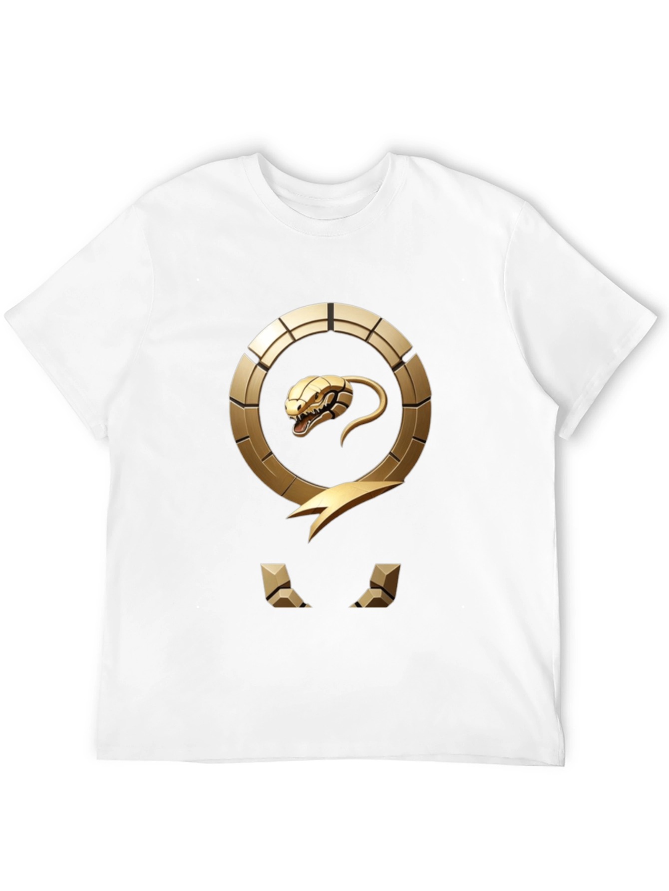 Golden Snake Emblem Black T-Shirt