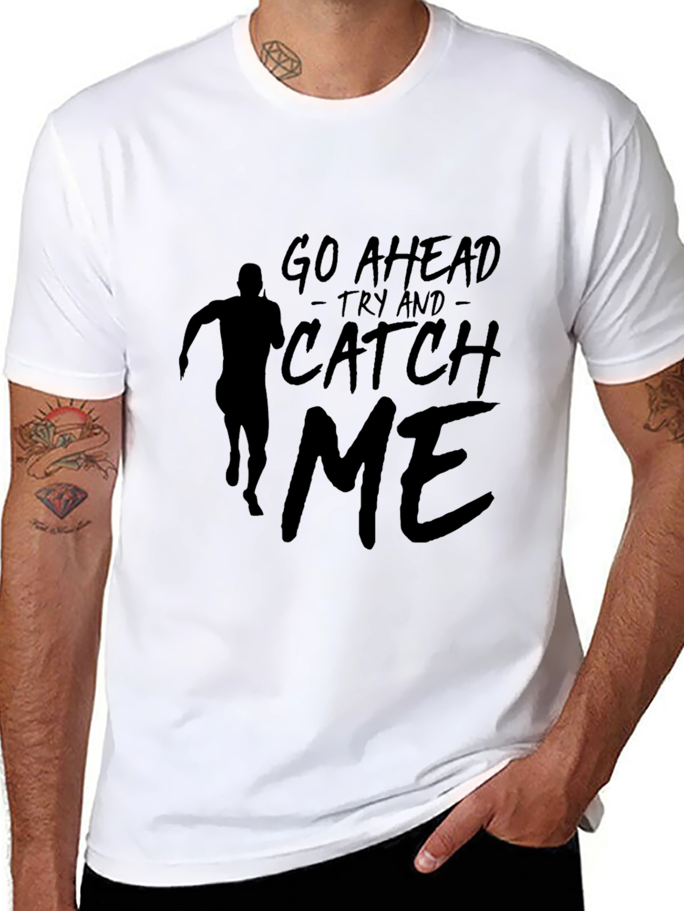 Go Ahead Catch Me Runner Graphic Tee
