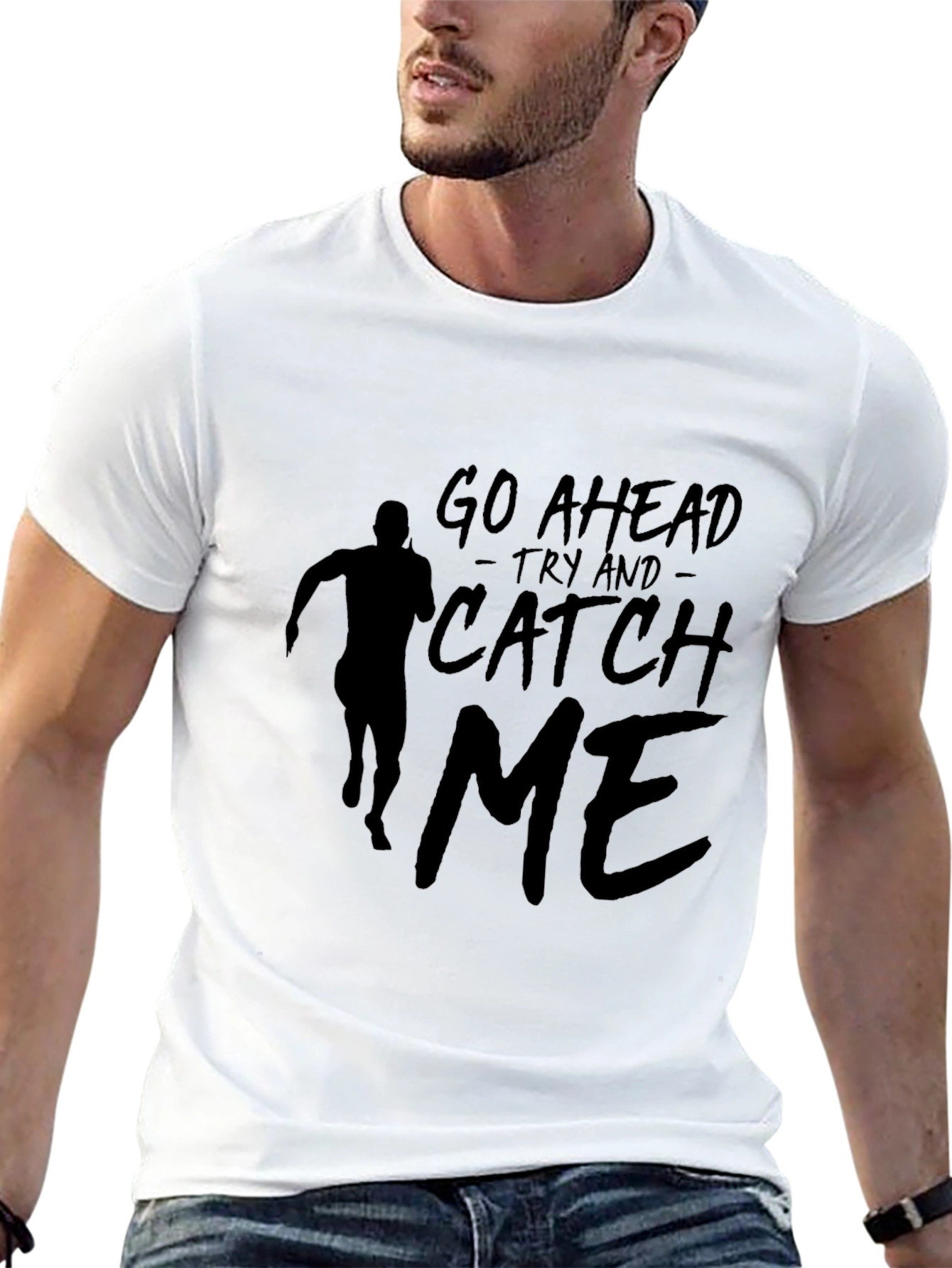 Go Ahead Catch Me Runner Graphic Tee