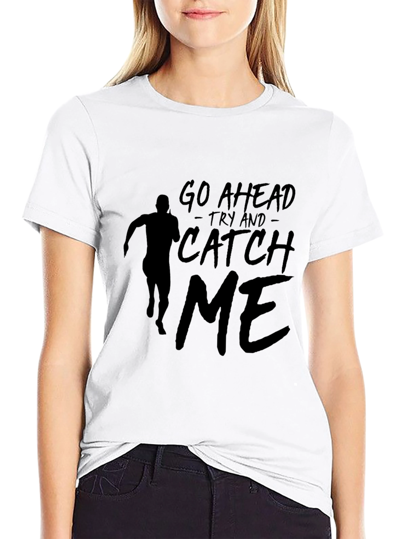 Go Ahead Catch Me Runner Graphic Tee