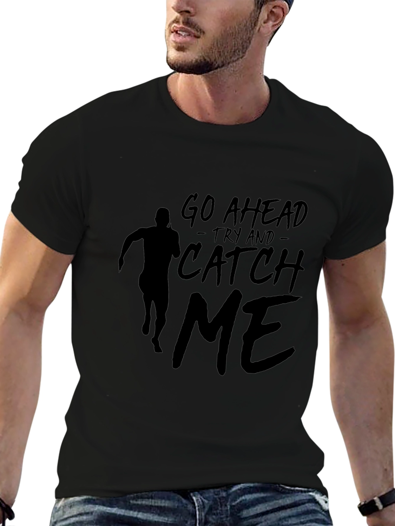 Go Ahead Catch Me Runner Graphic Tee