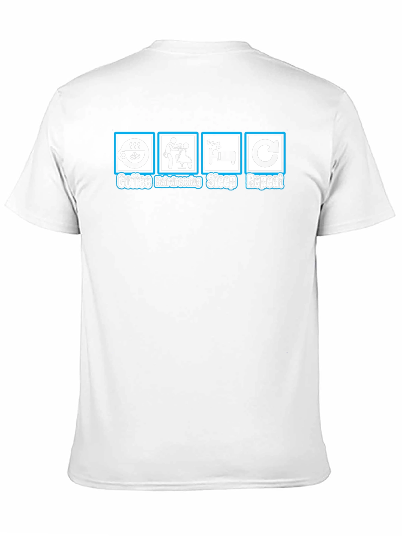Coffee Hairdressing Sleep Repeat Black T-Shirt