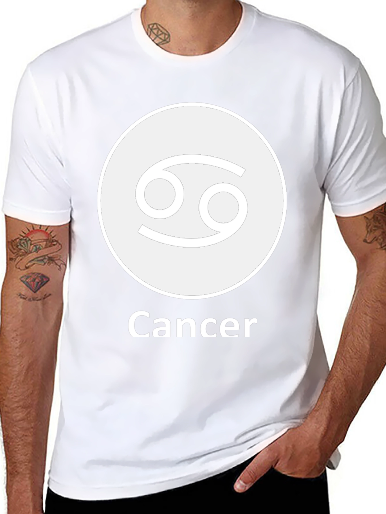 Cancer Zodiac Sign T-Shirt - Black