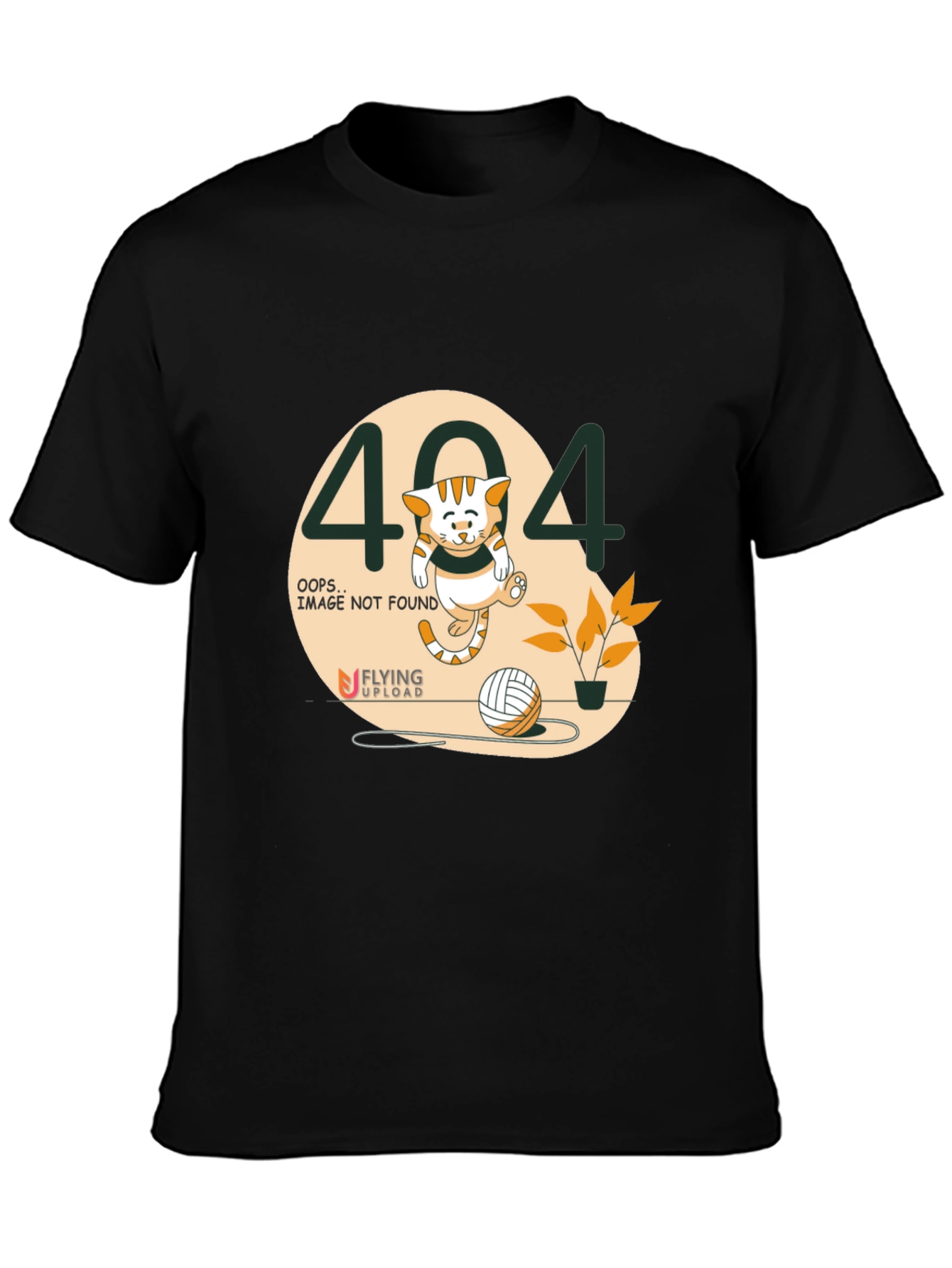 Error 404 Cat Graphic Tee - Novelty Shirt