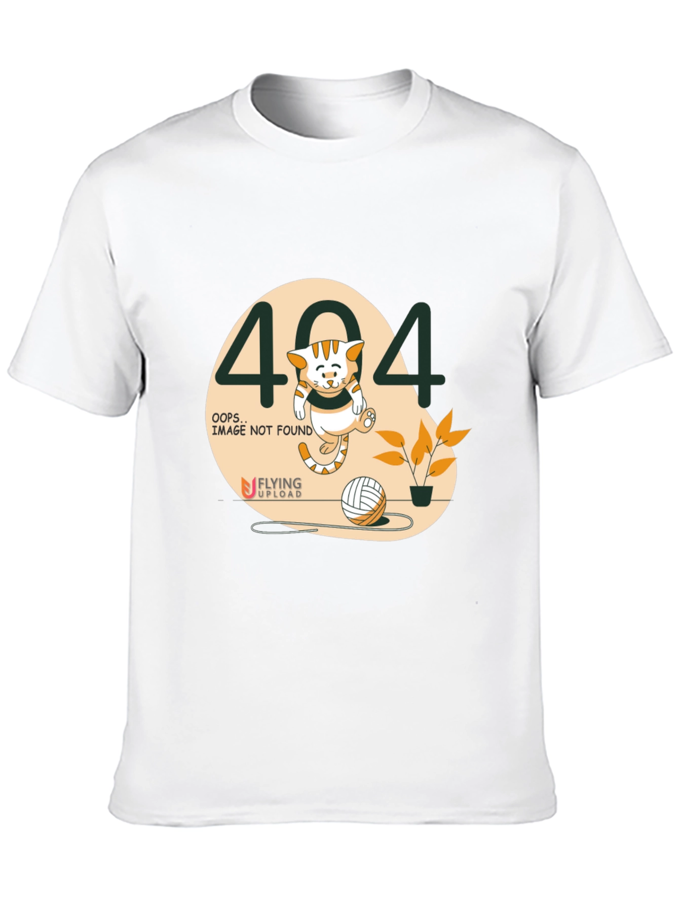 Error 404 Cat Graphic Tee - Novelty Shirt