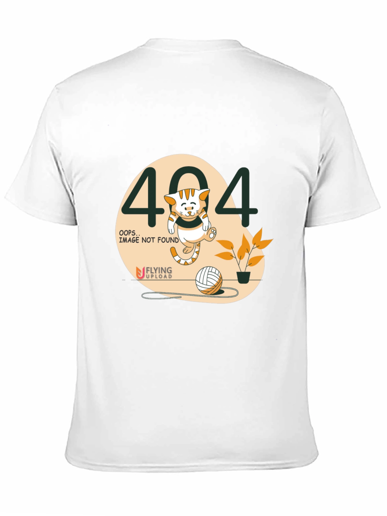 Error 404 Cat Graphic Tee - Novelty Shirt