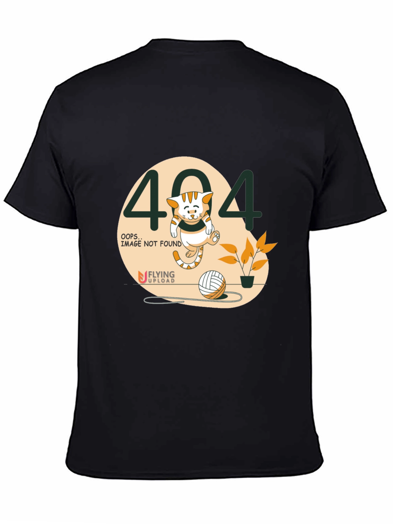 Error 404 Cat Graphic Tee - Novelty Shirt