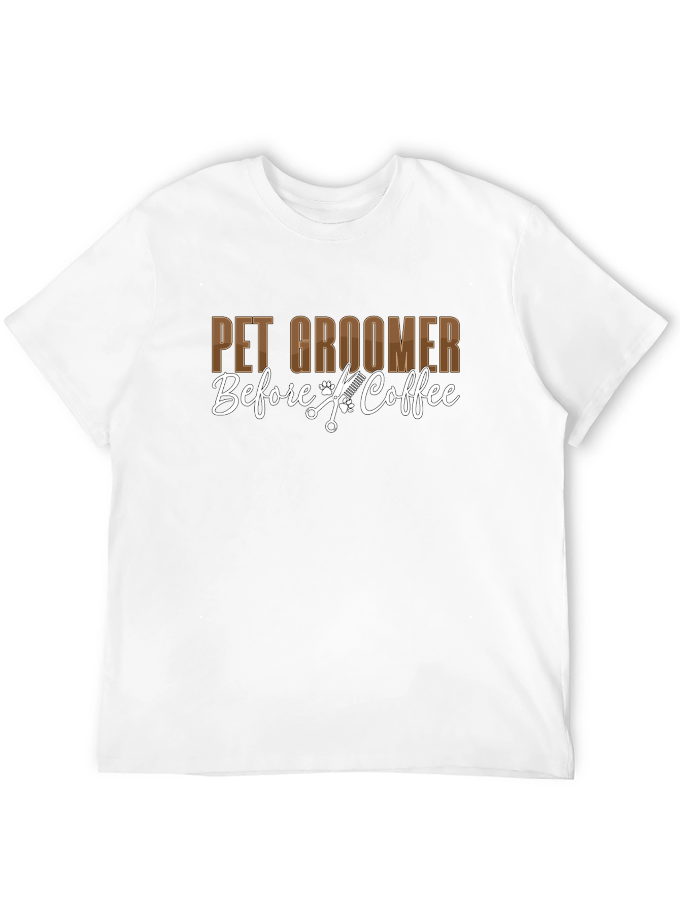 Pet Groomer T-Shirt - Before Coffee!