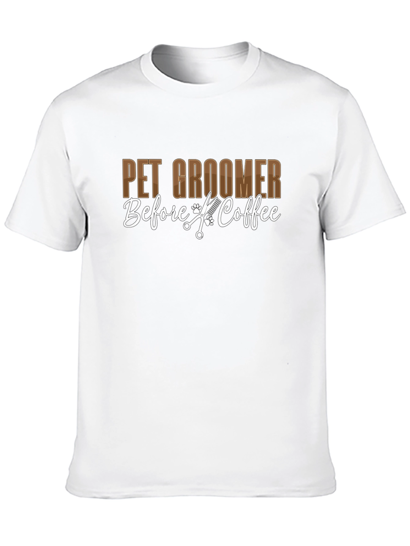 Pet Groomer T-Shirt - Before Coffee!