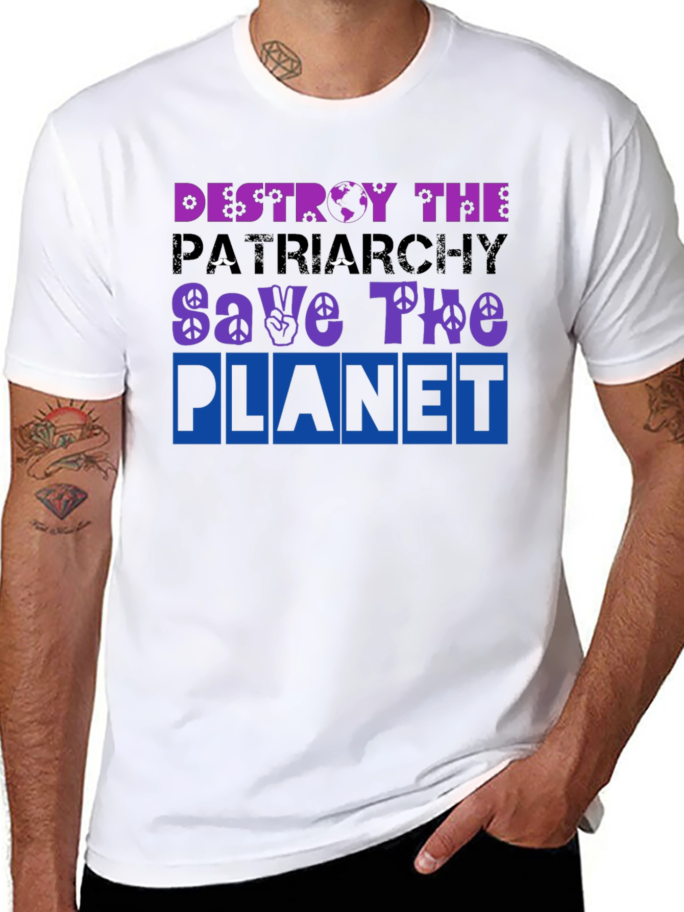 Destroy the Patriarchy Save The Planet T-Shirt