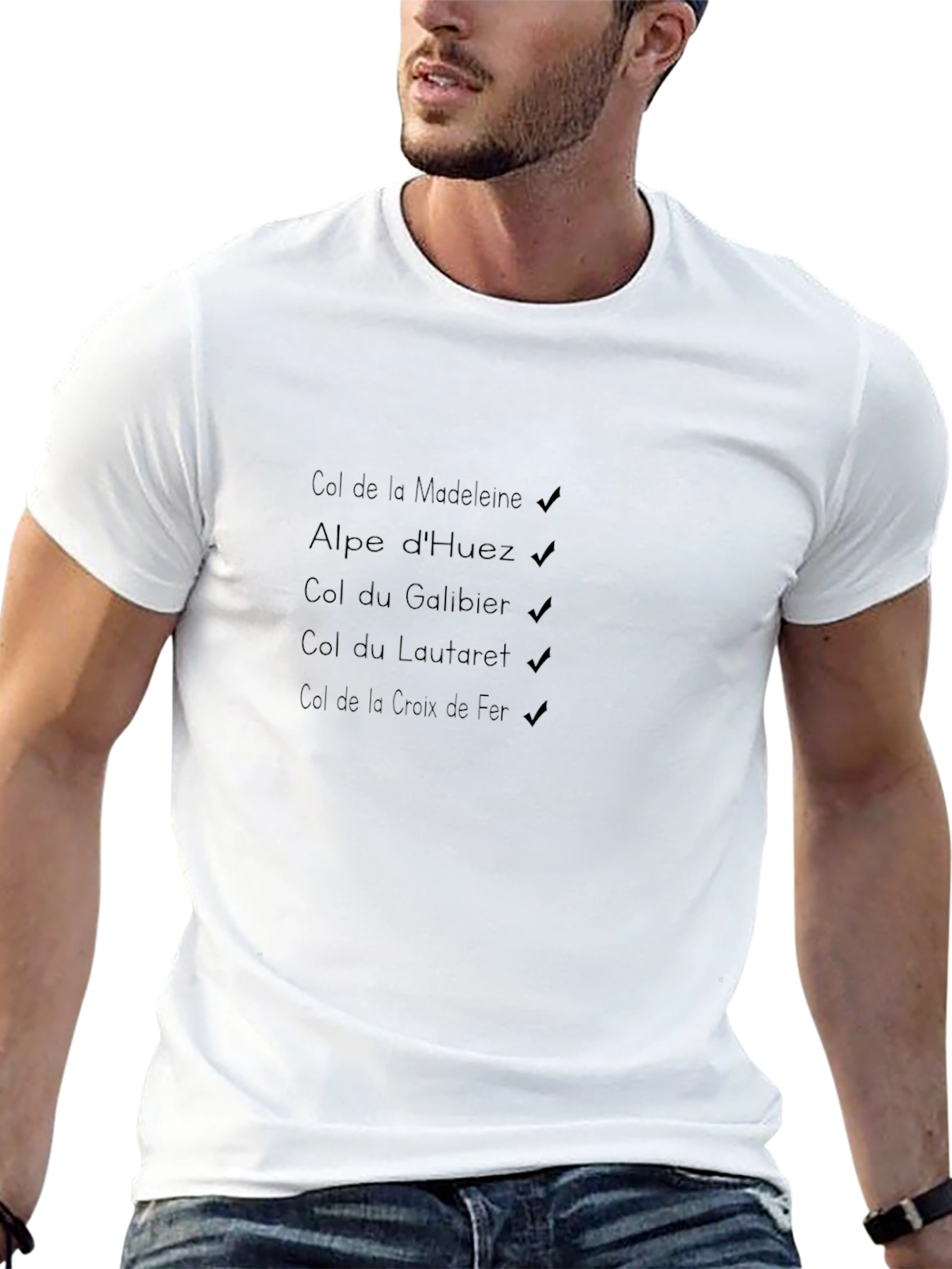 Black Cycling Climbs T-Shirt