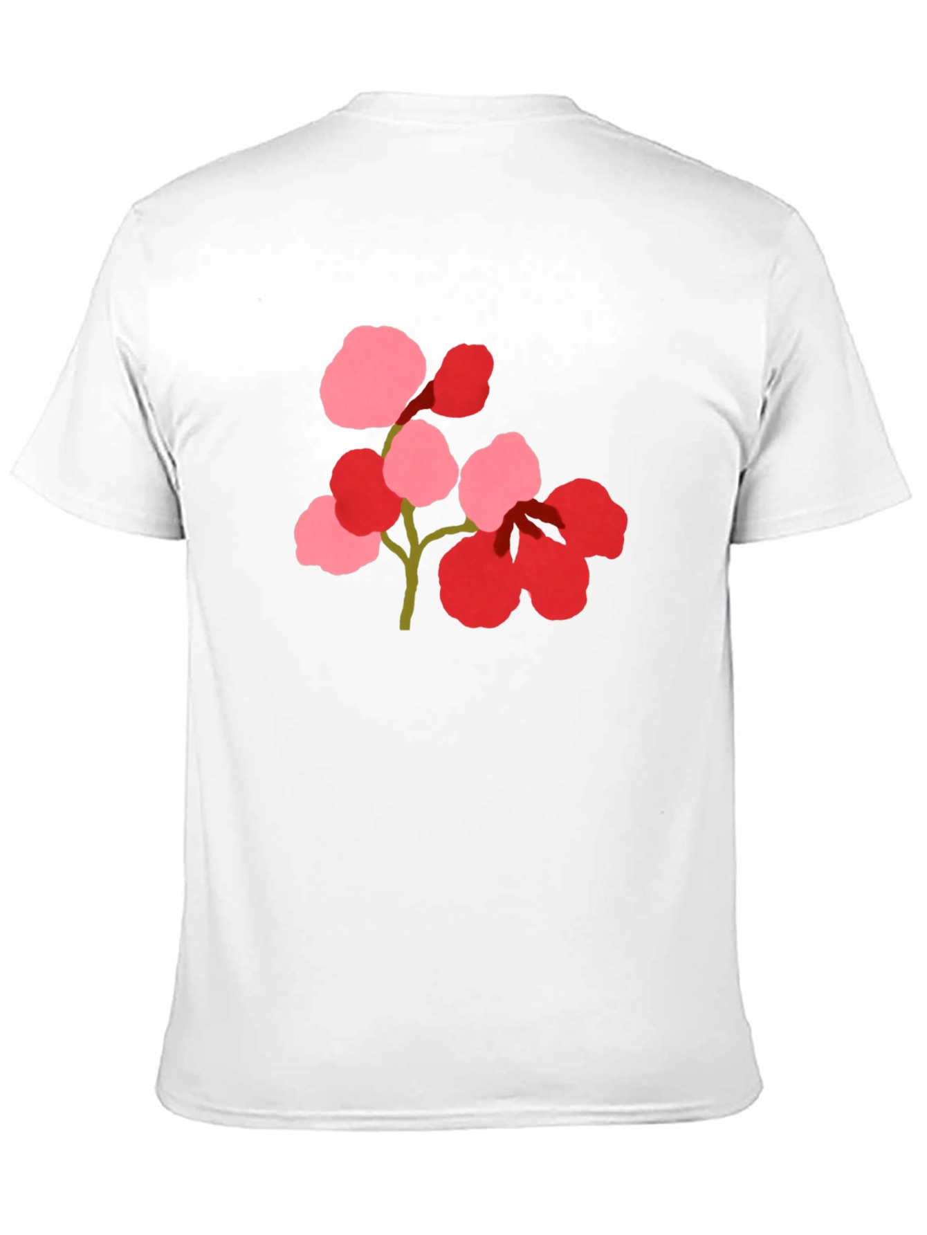Floral Print Black Tee