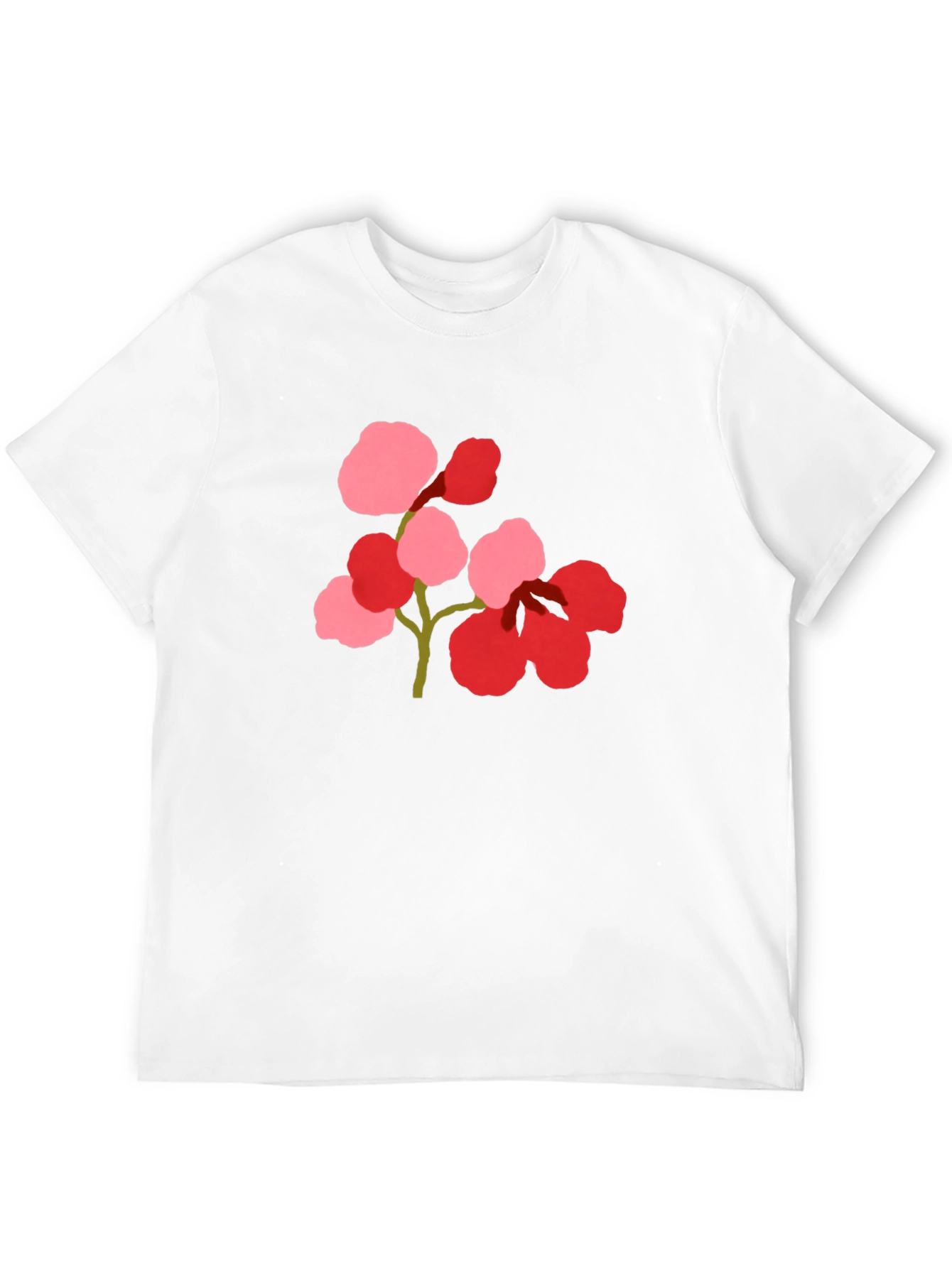 Floral Print Black Tee