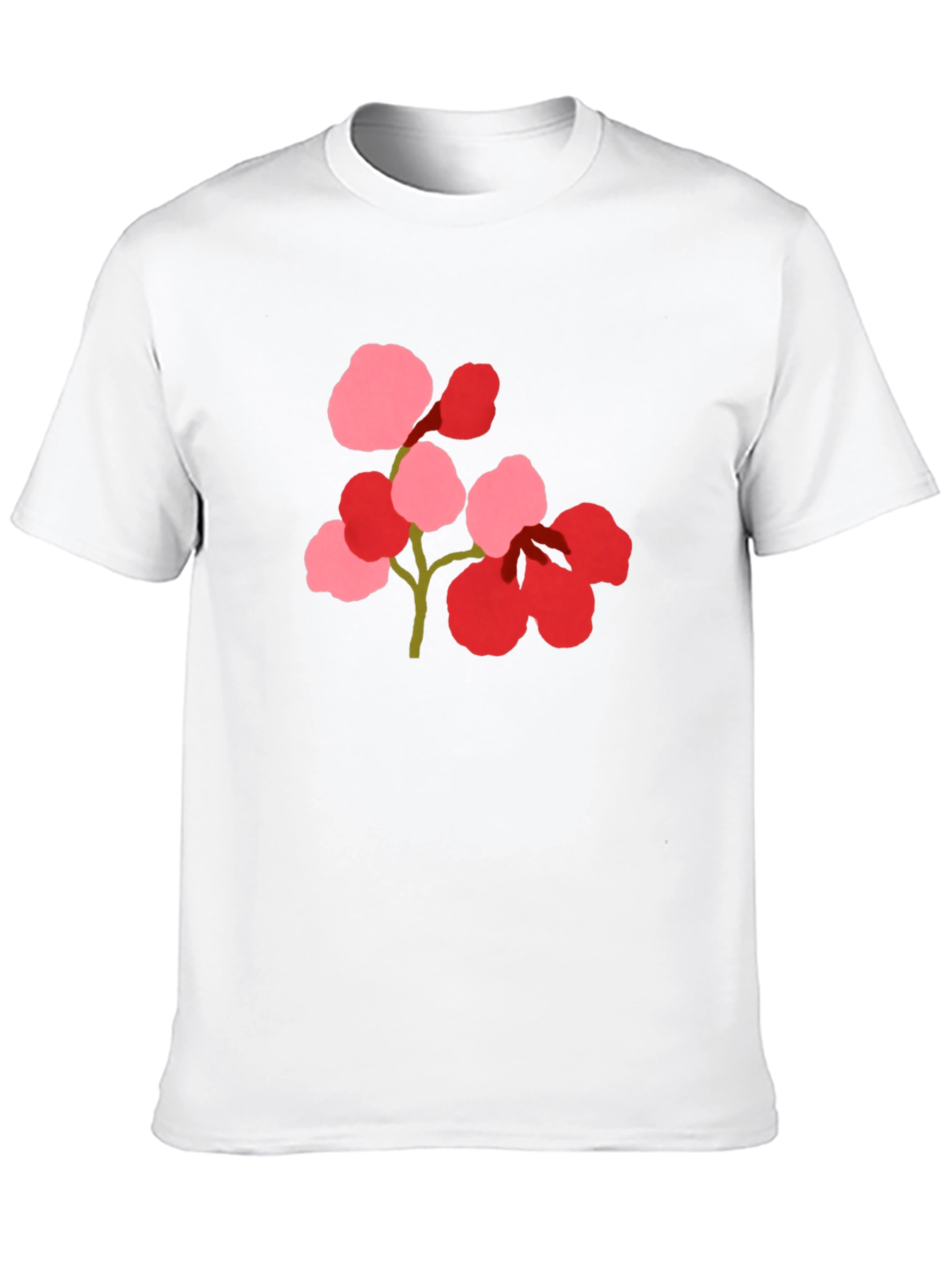 Floral Print Black Tee