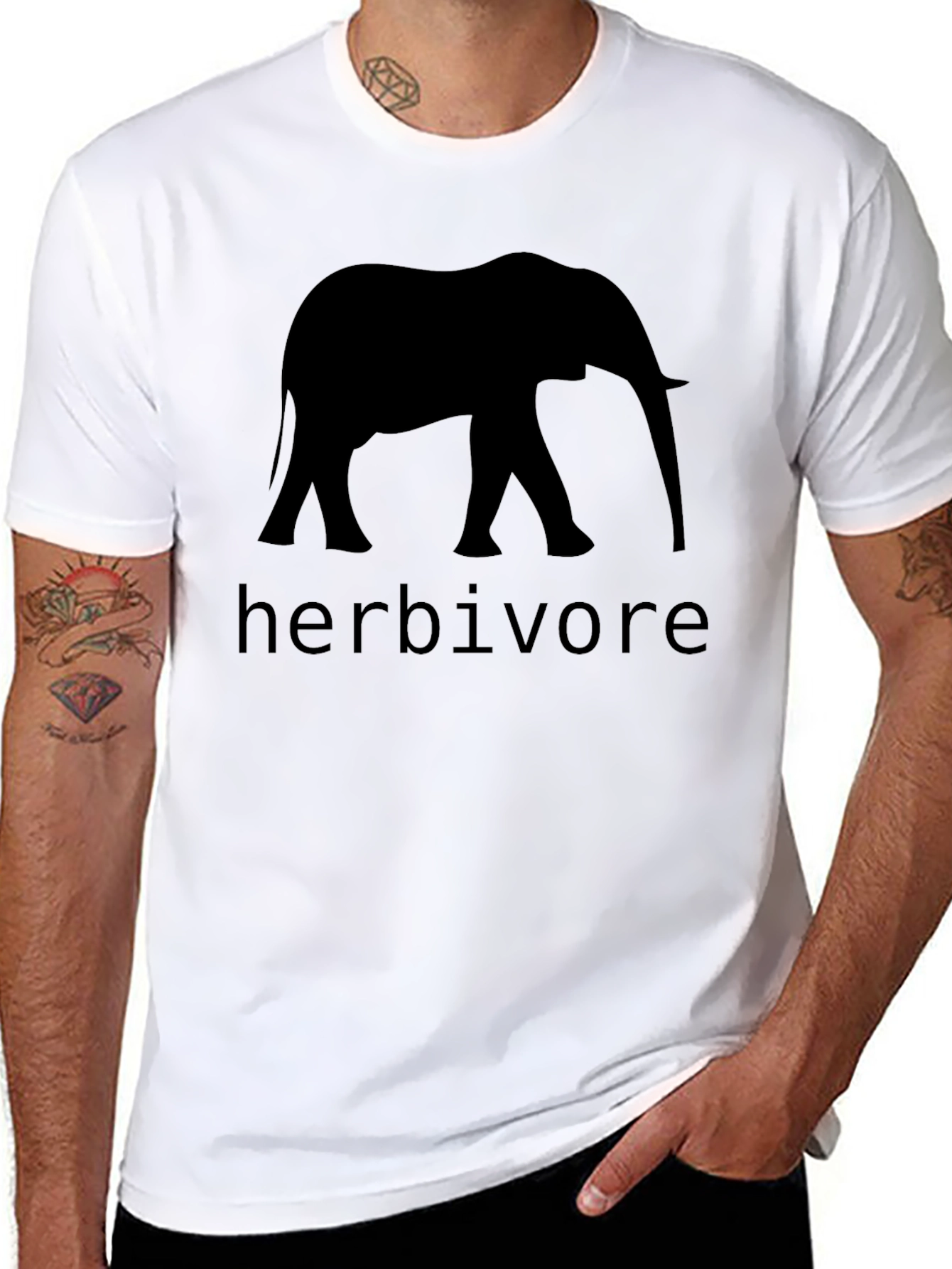 Herbivore Elephant Graphic Black T-Shirt