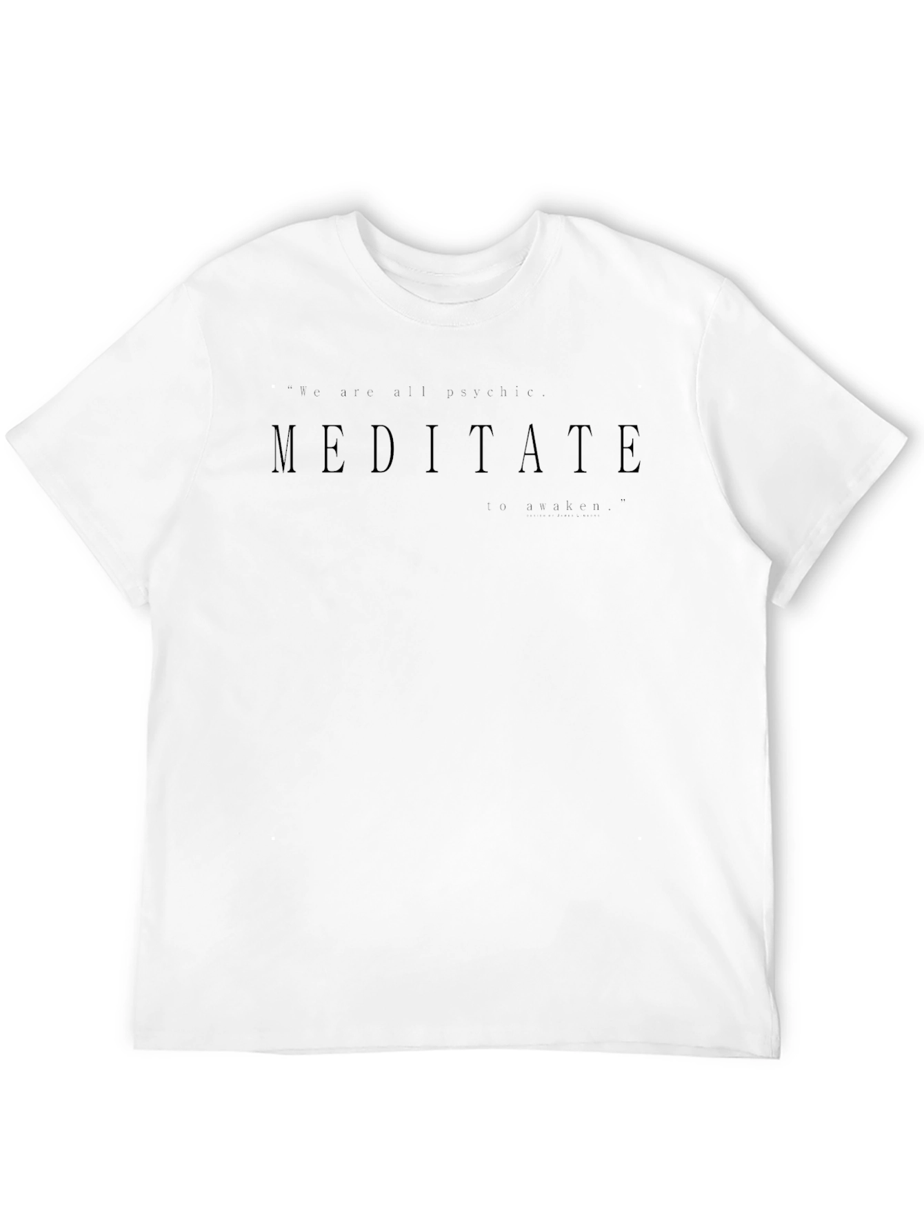Meditate Graphic Print Crew Neck T-Shirt