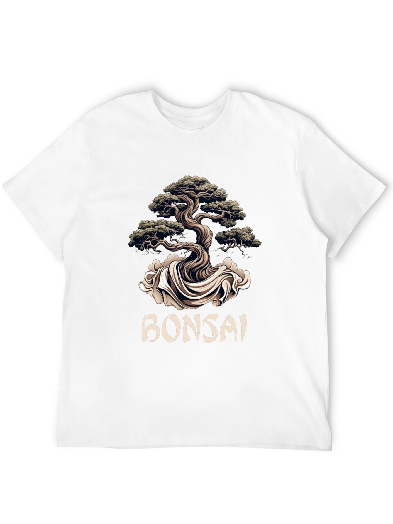 Bonsai Tree Graphic Tee - Artistic Black T-Shirt