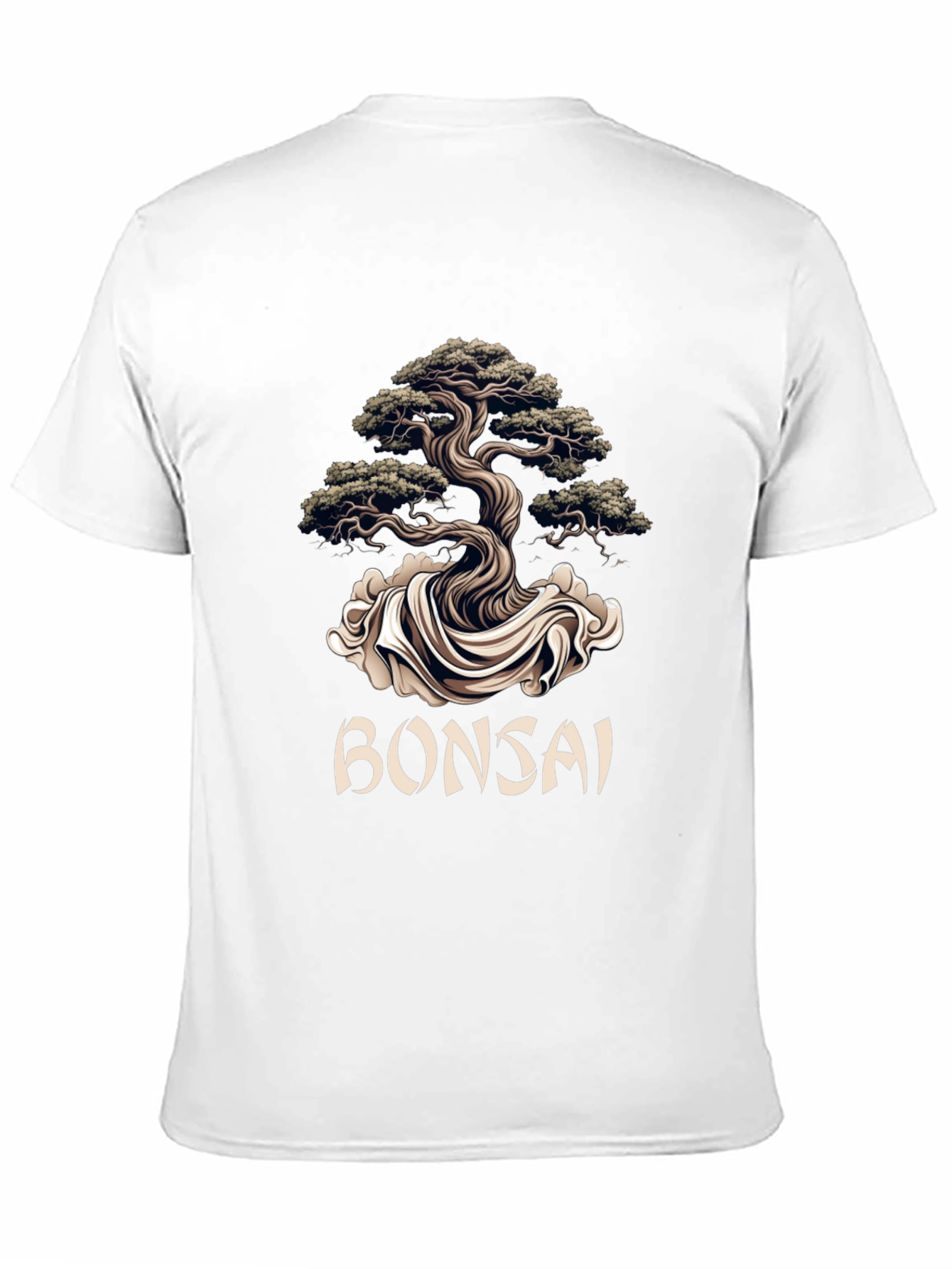 Bonsai Tree Graphic Tee - Artistic Black T-Shirt