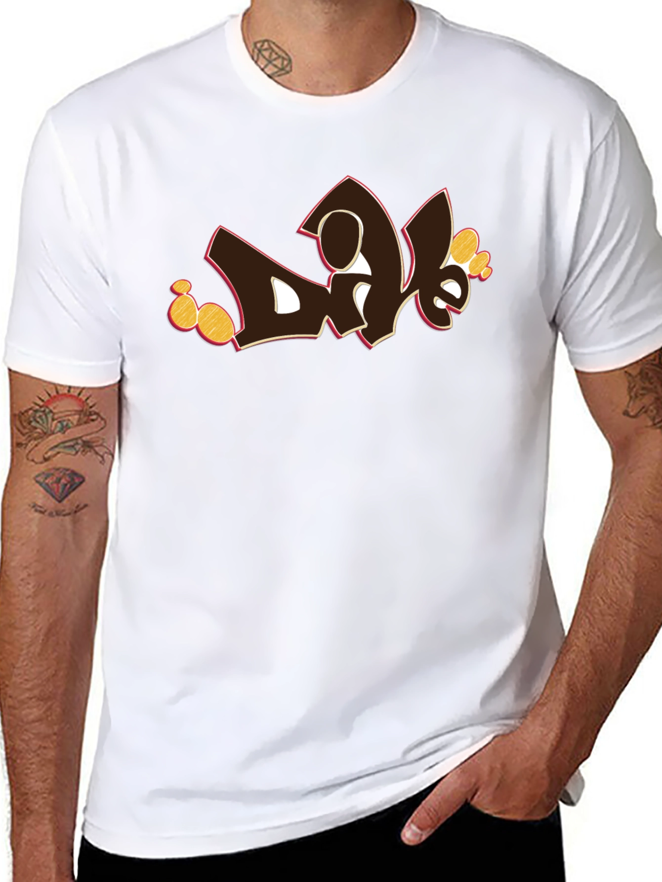Graffiti Style Graphic Print Tee