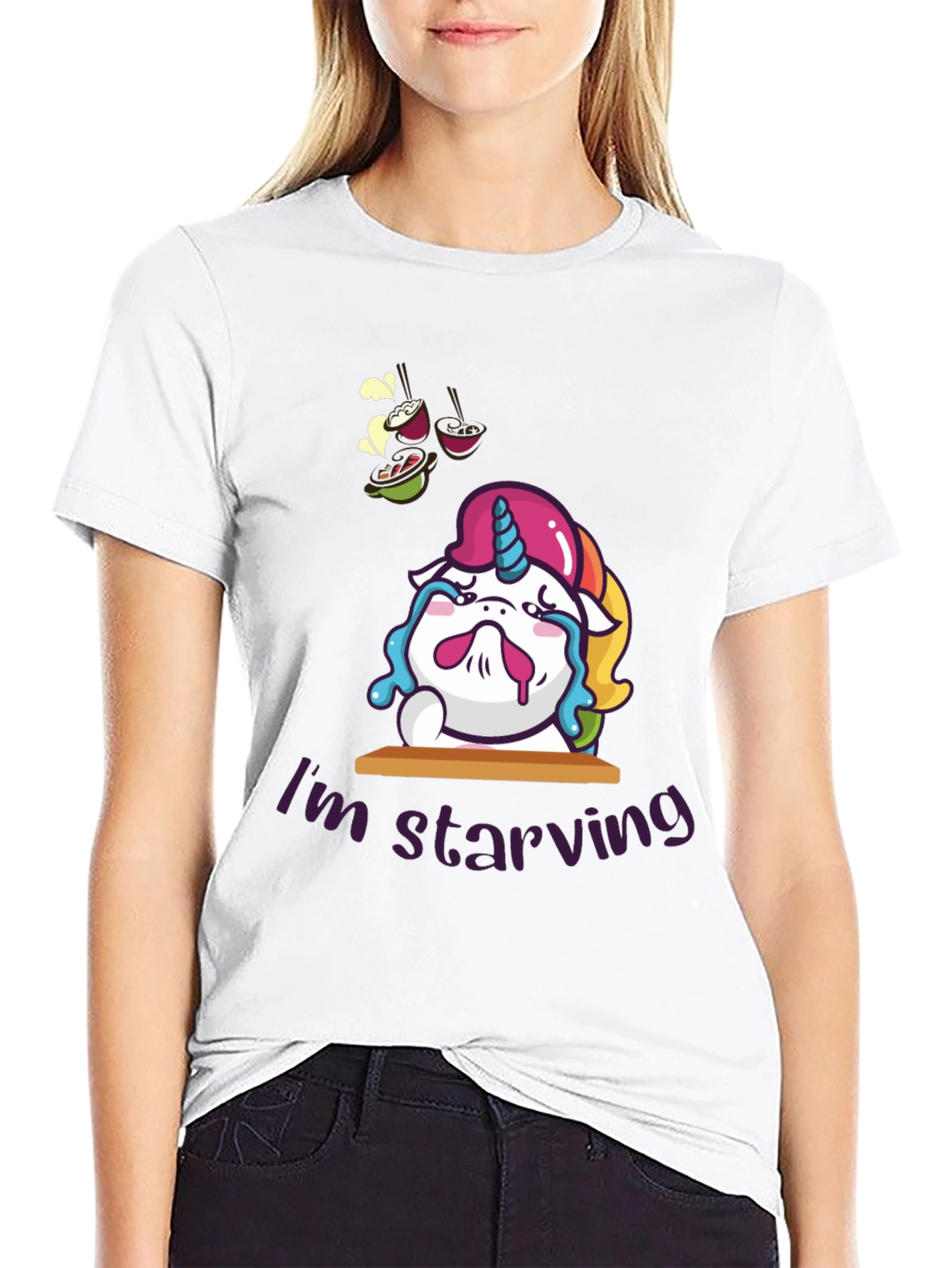 Starving Unicorn Graphic T-Shirt
