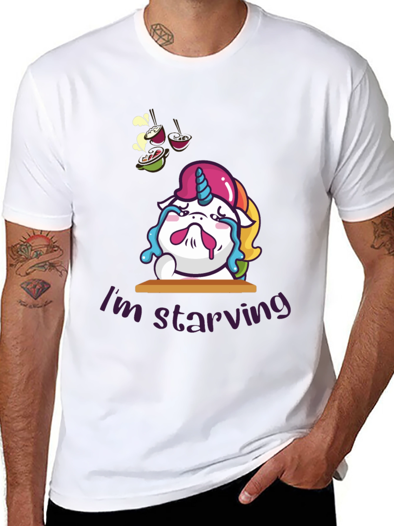 Starving Unicorn Graphic T-Shirt