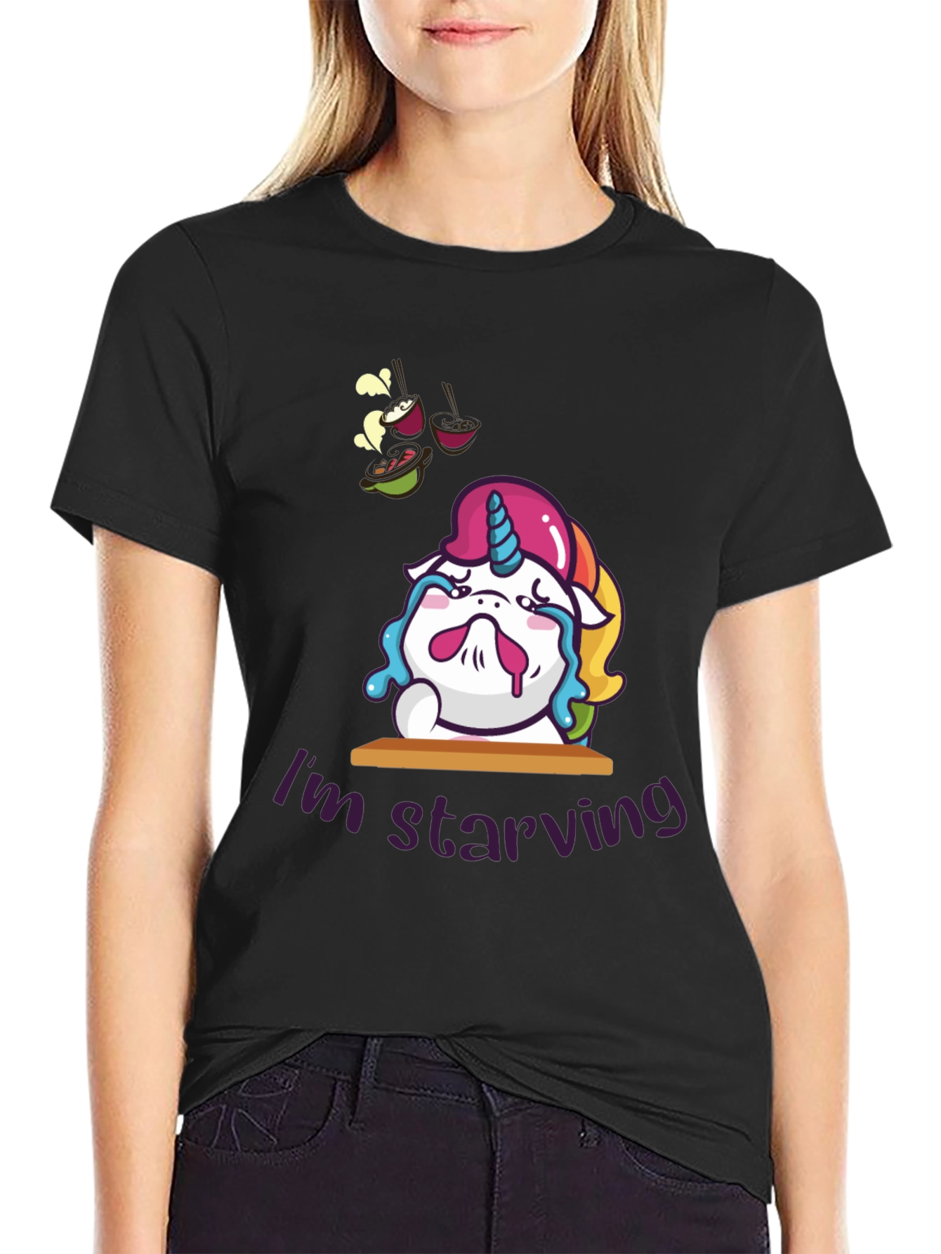 Starving Unicorn Graphic T-Shirt