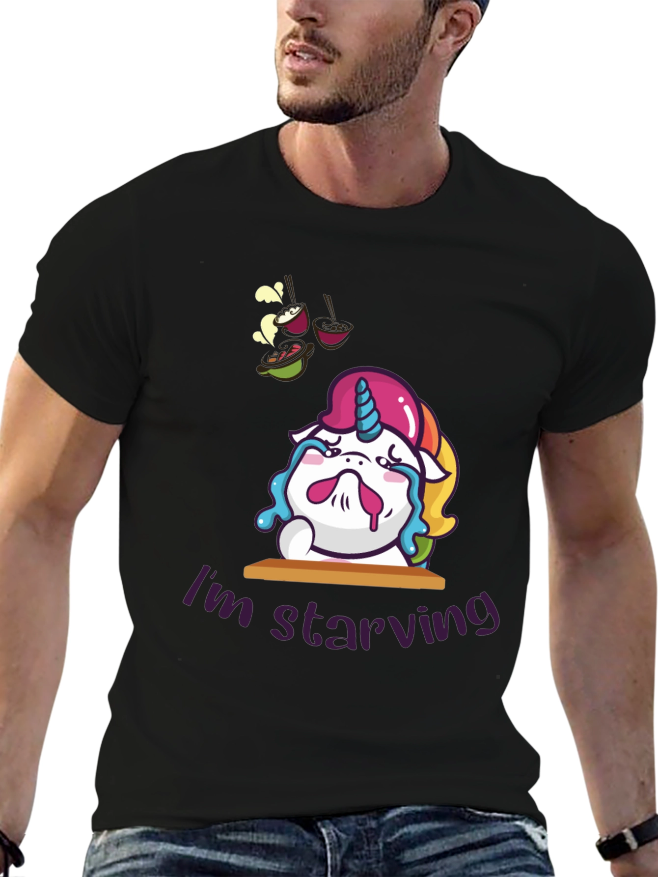 Starving Unicorn Graphic T-Shirt