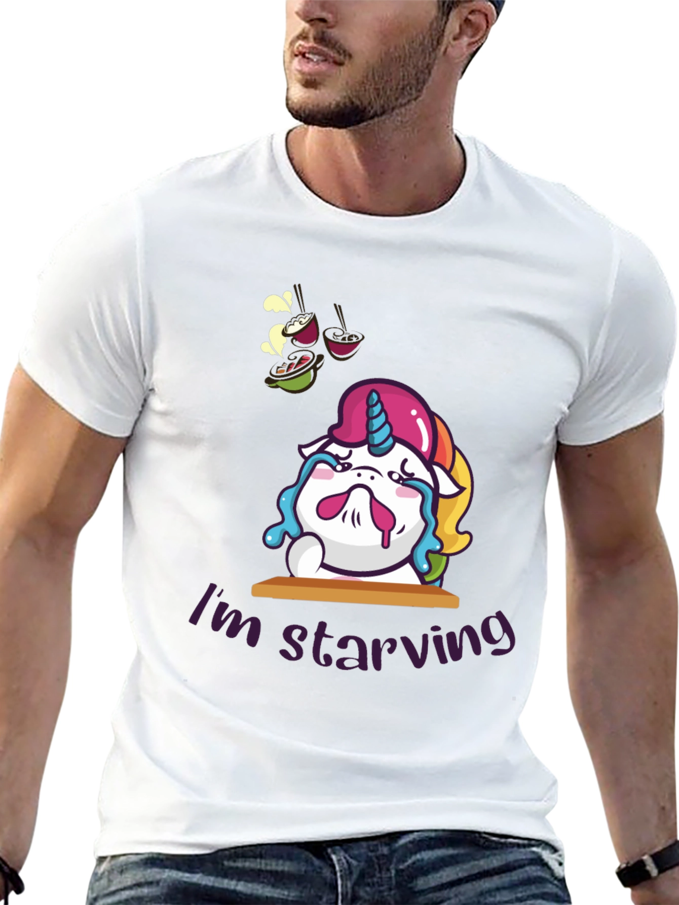Starving Unicorn Graphic T-Shirt