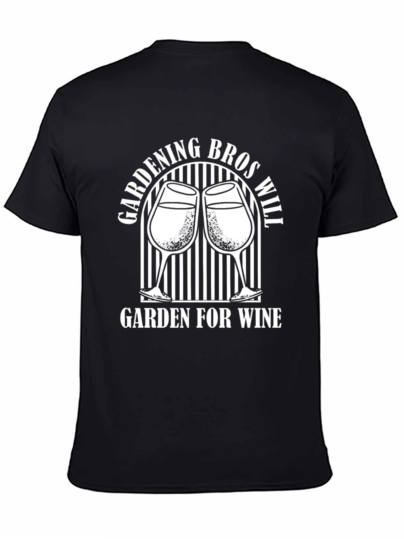 Gardening Bros Will Garden For Wine Graphic T-Shirt