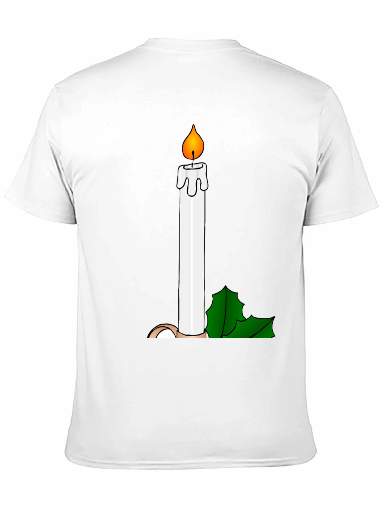 Humorous Candle Graphic Tee - Black Cotton T-Shirt