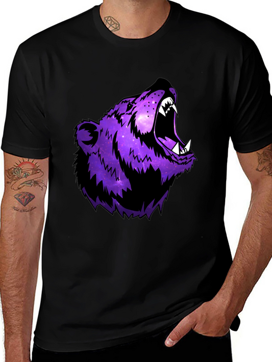 Galaxy Bear Graphic Black T-Shirt