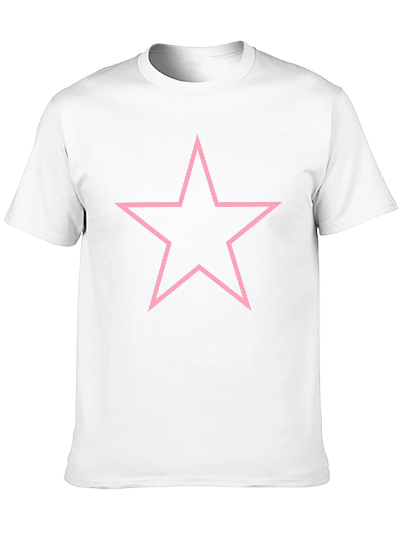 Pink Star Graphic Black T-Shirt