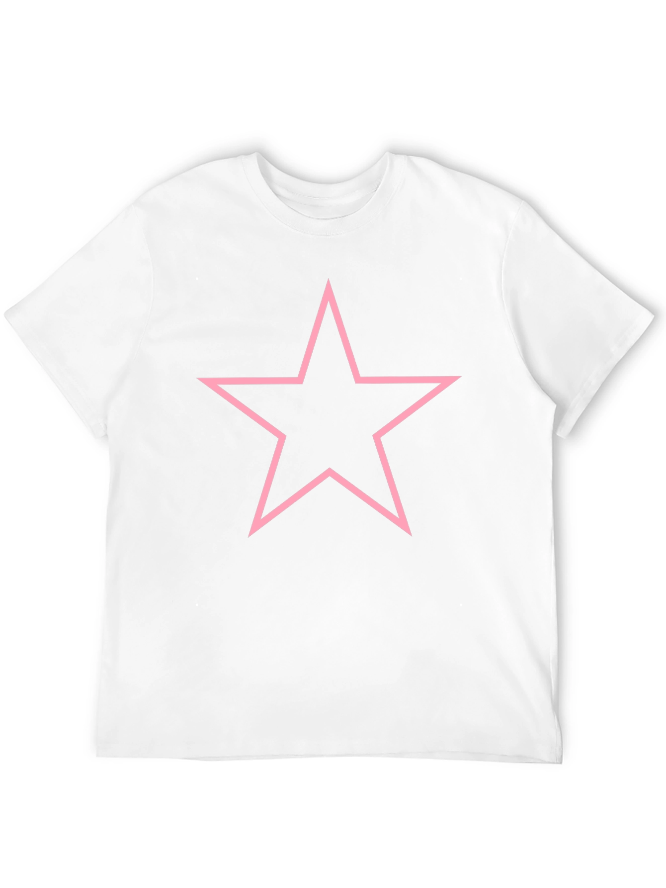 Pink Star Graphic Black T-Shirt