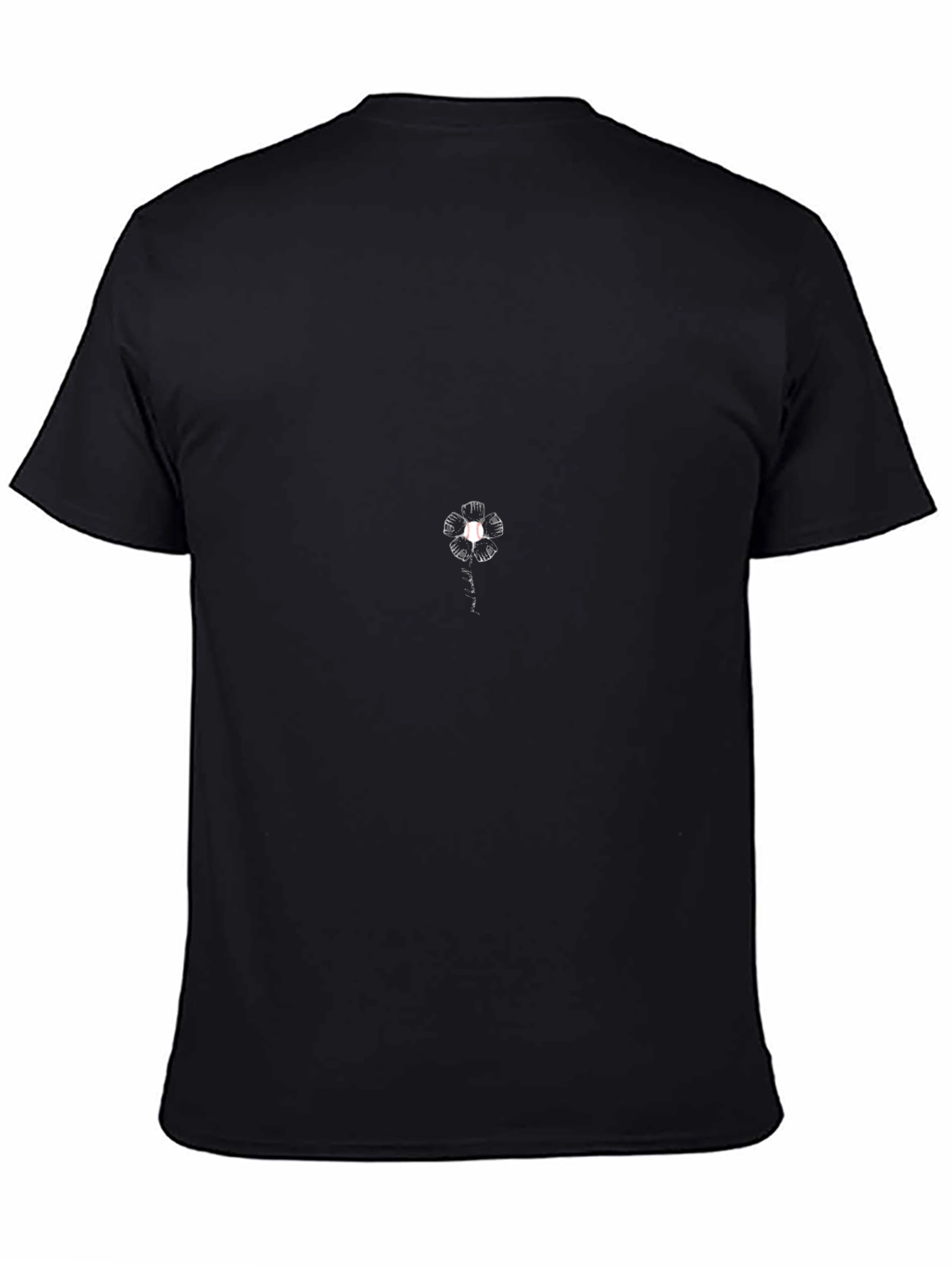 Minimalist Dandelion T-Shirt - Black Casual Tee
