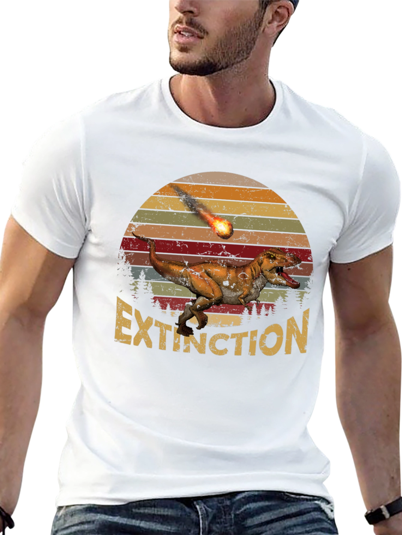 Extinction Dinosaur Graphic T-Shirt
