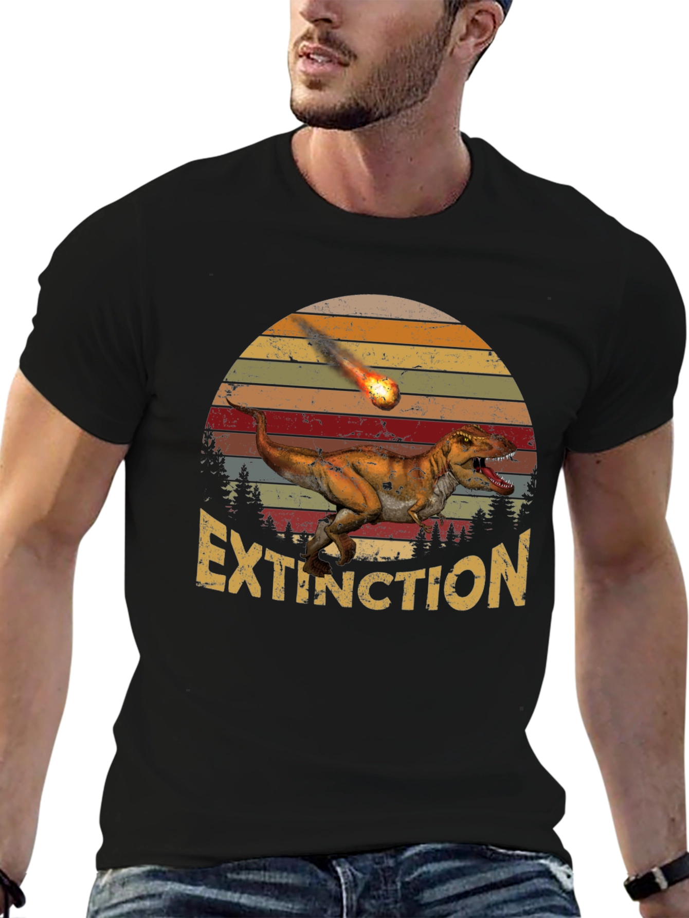 Extinction Dinosaur Graphic T-Shirt