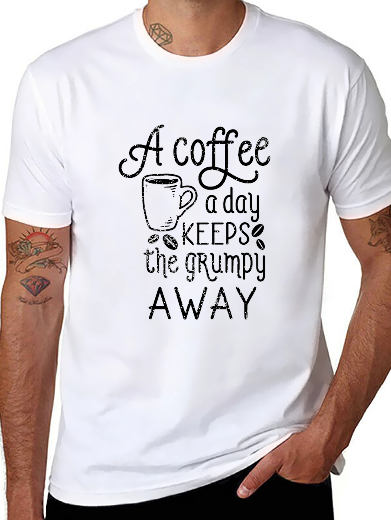 Coffee Lovers Tee: Keeps the Grumpy Away