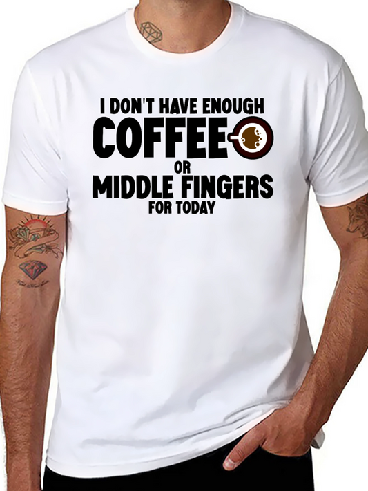 Coffee and Middle Fingers Graphic T-Shirt