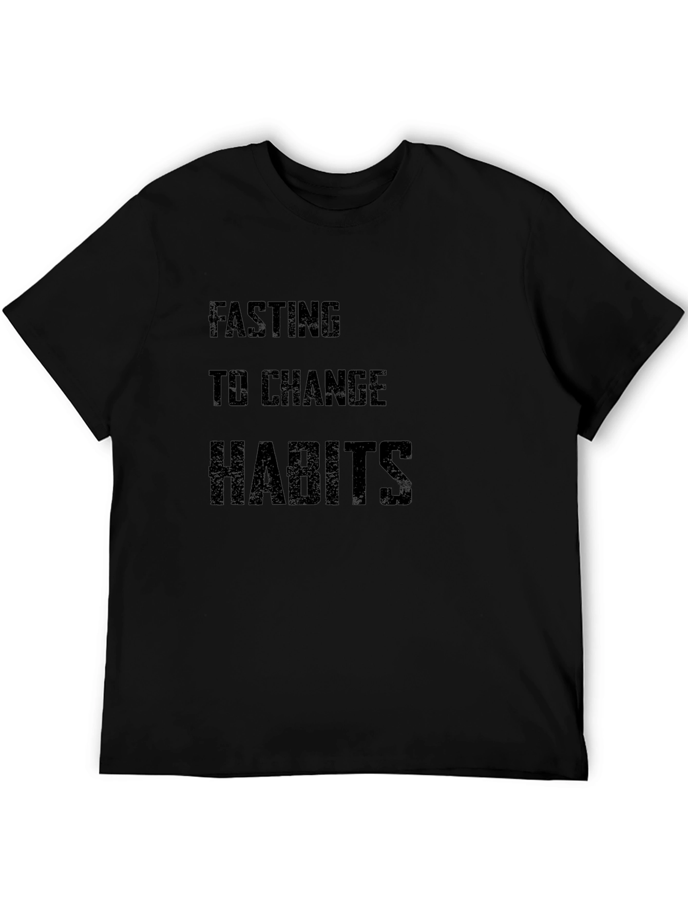 Fasting to Change Habits Graphic Tee - Black